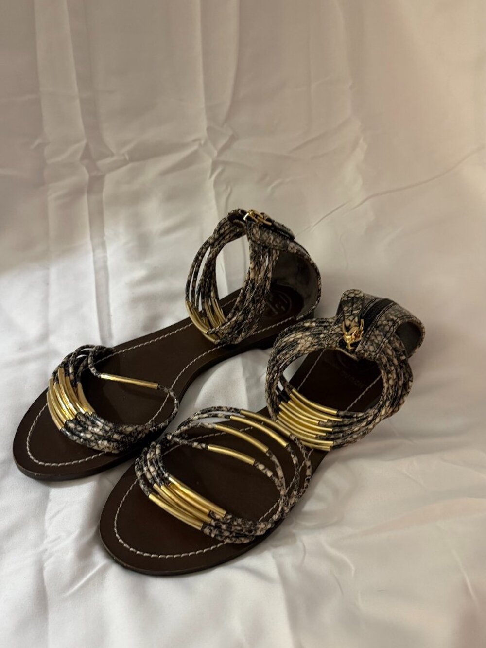 Tory Burch Mignon Braided Flat Sandal Size 7.5